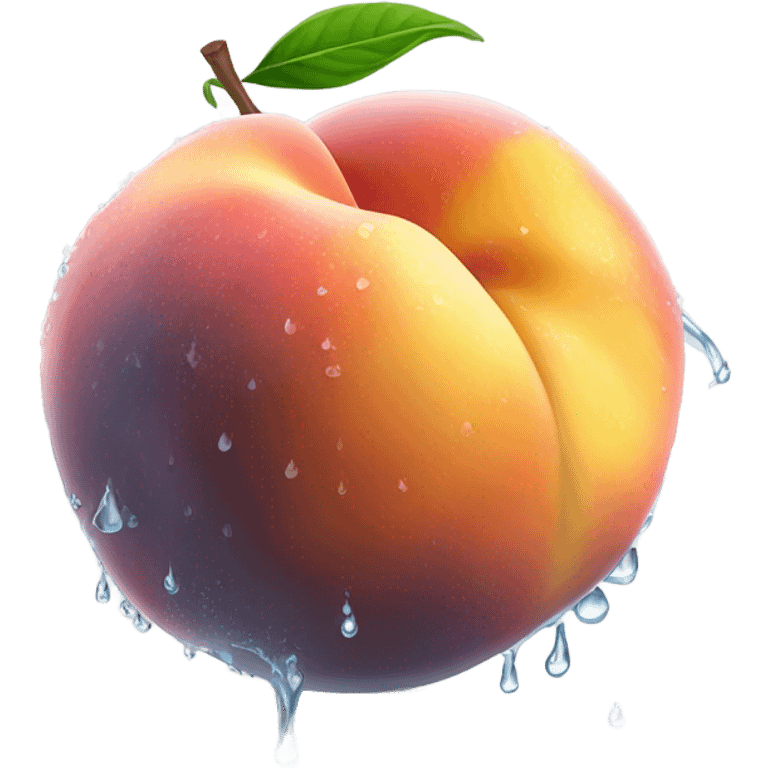 Drooling over a peach emoji