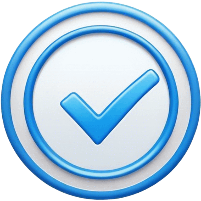 Blue certification check mark  emoji