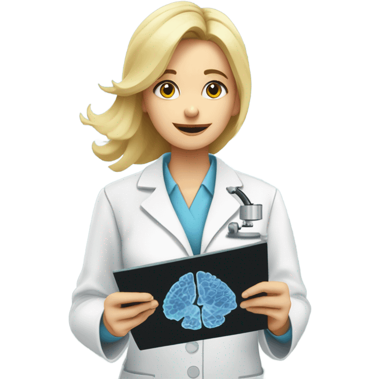 blonde woman radiologist  emoji