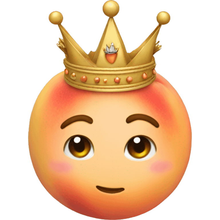 Peach wearing a crown emoji