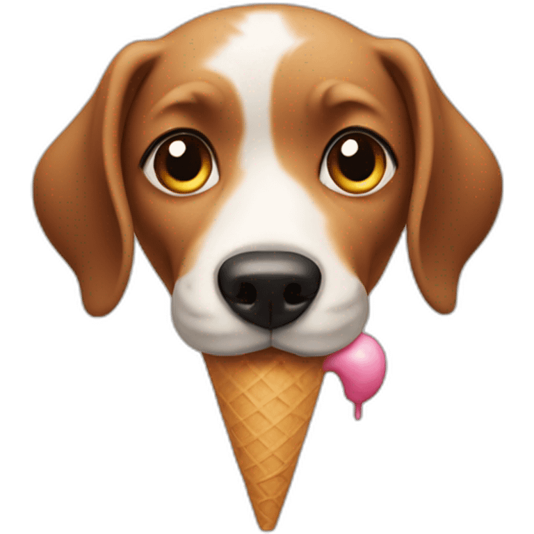 dog eating ice cream  emoji