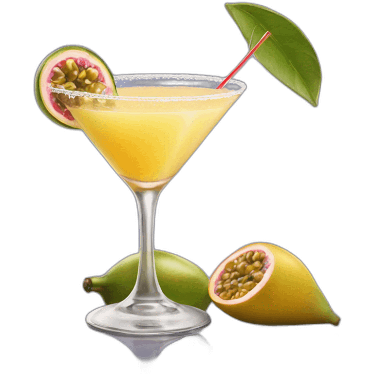 Grogu Dunning drinking a passion fruit martini emoji