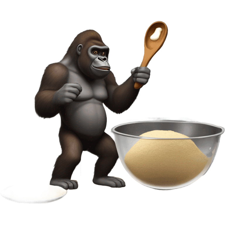 Gorilla baking cookies  emoji