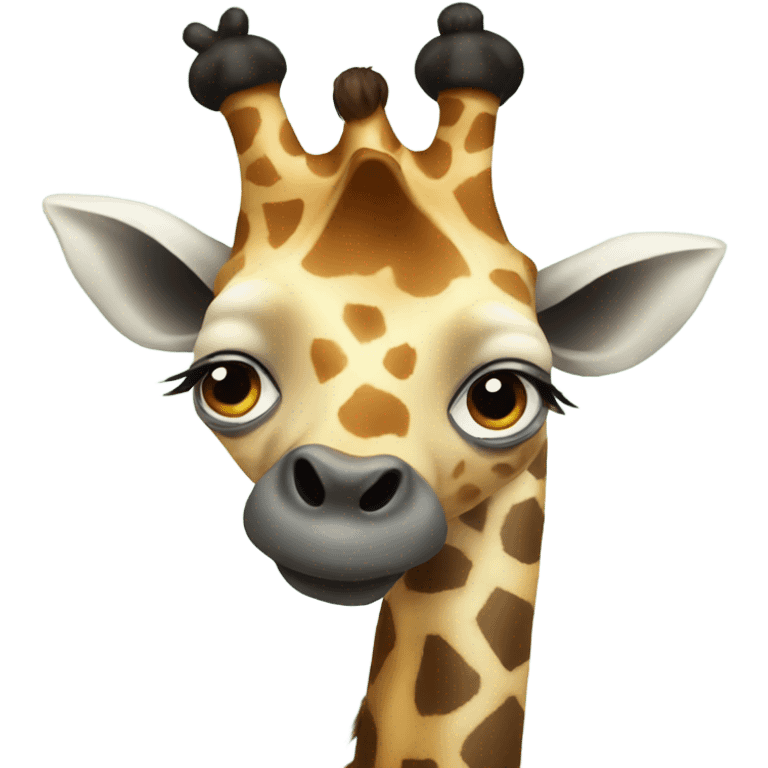 Giraffe with a panda emoji