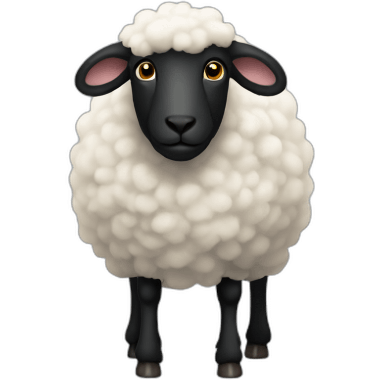 black sheep with black fur emoji