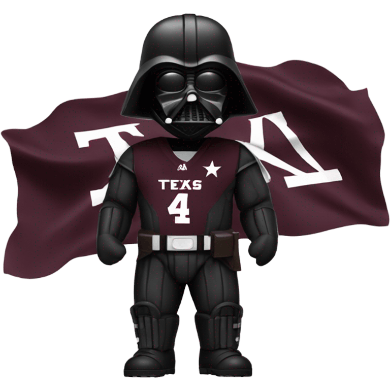 Darth Vader with a Texas a&m jersey emoji