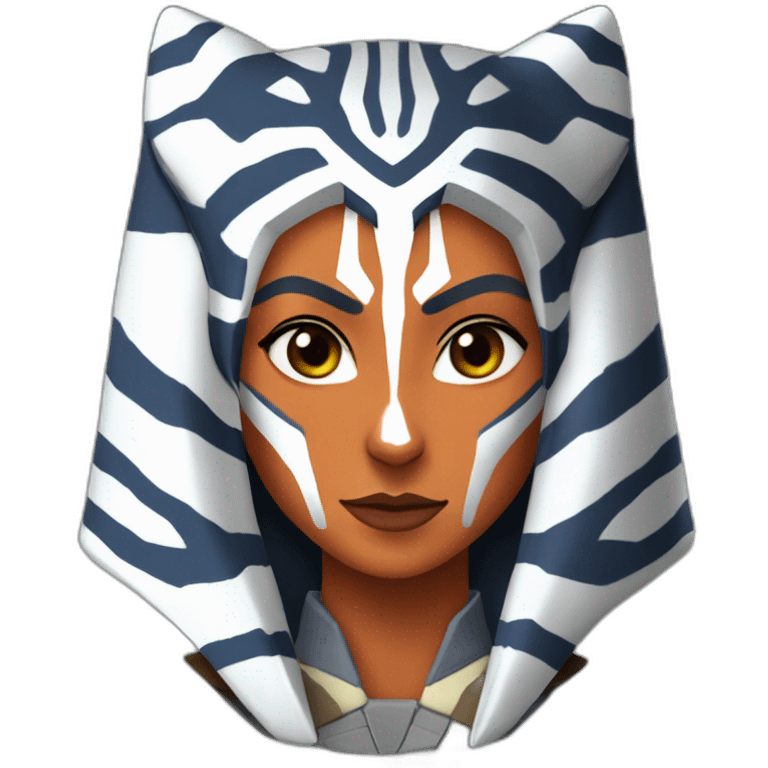 Horned Ahsoka Tano (Portrait, front facing, Apple iOS 17 style) emoji