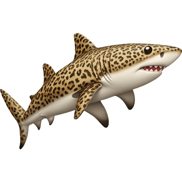 leopard print shark emoji