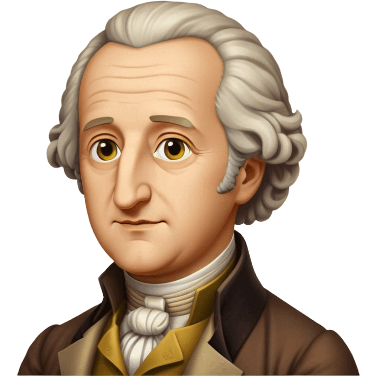 Cinematic Realistic Johann Wolfgang von Goethe Portrait Emoji, depicted as an intellectual literary giant with a thoughtful gaze and refined attire, rendered with detailed textures and warm classical lighting that captures his enduring literary influence. emoji