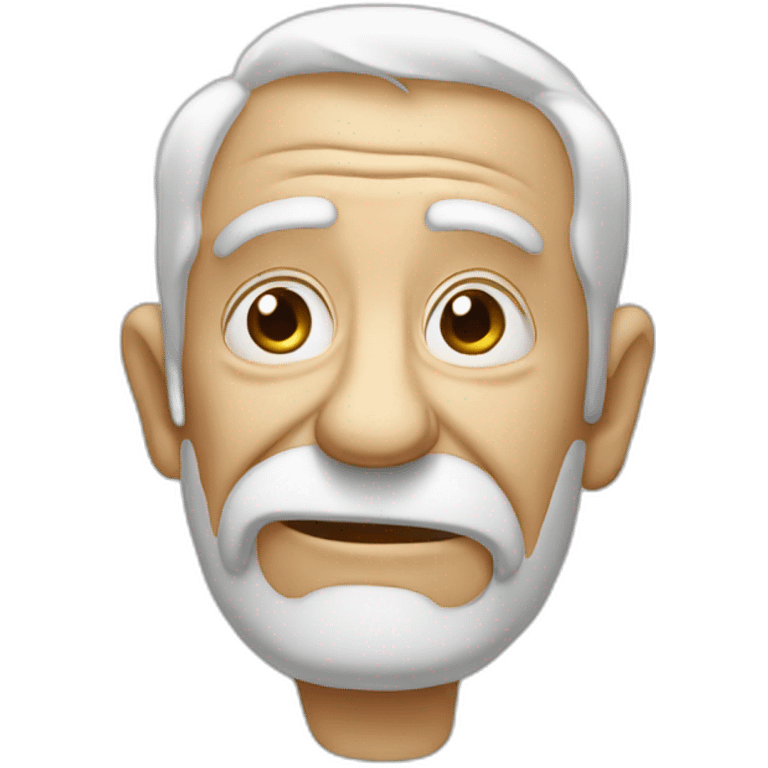 Happy sad old man même emoji