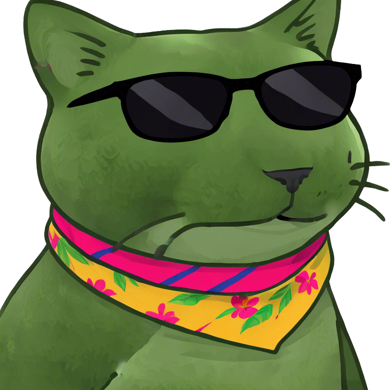 Cat with sunglasses emoji