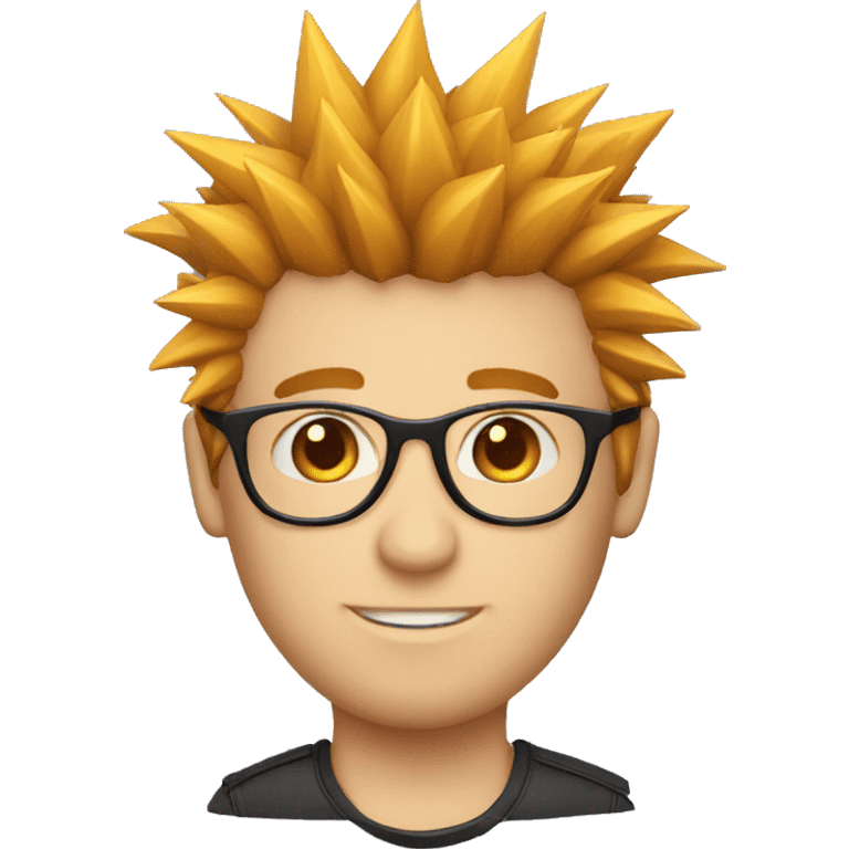 spikey hair nerd guy emoji