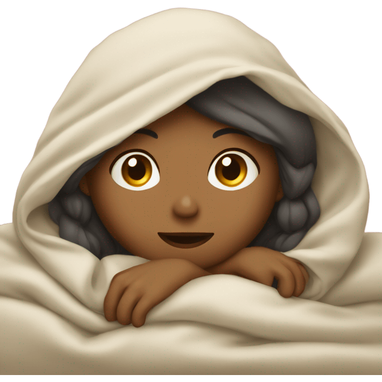 Girl wrapped in blanket  emoji