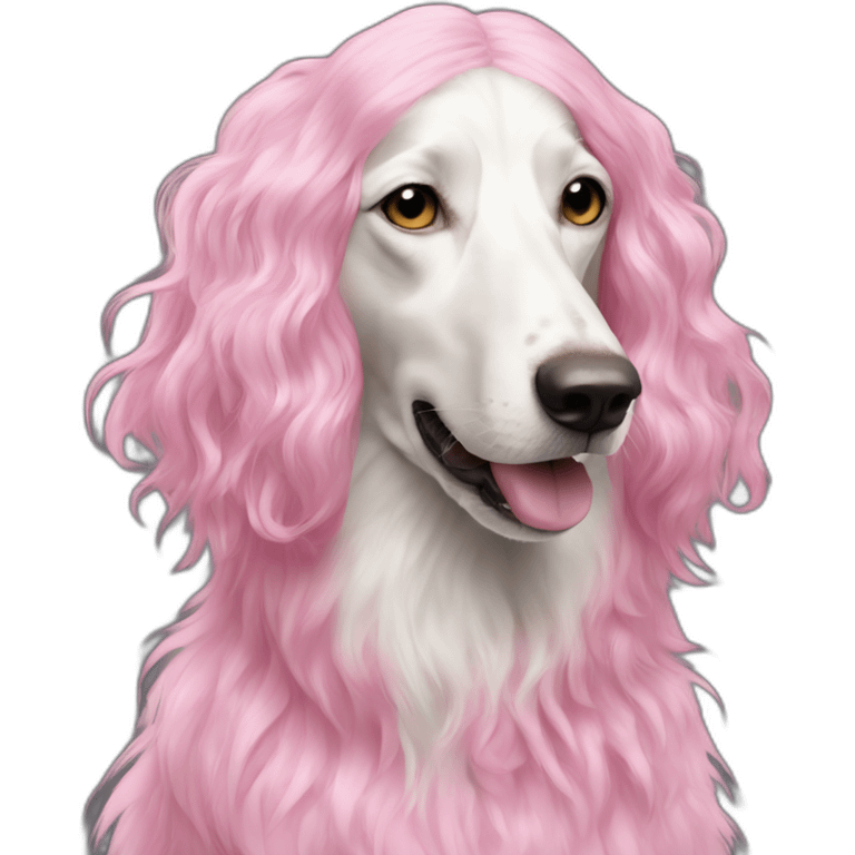 chic-borzoi-in-a-pink-wig emoji