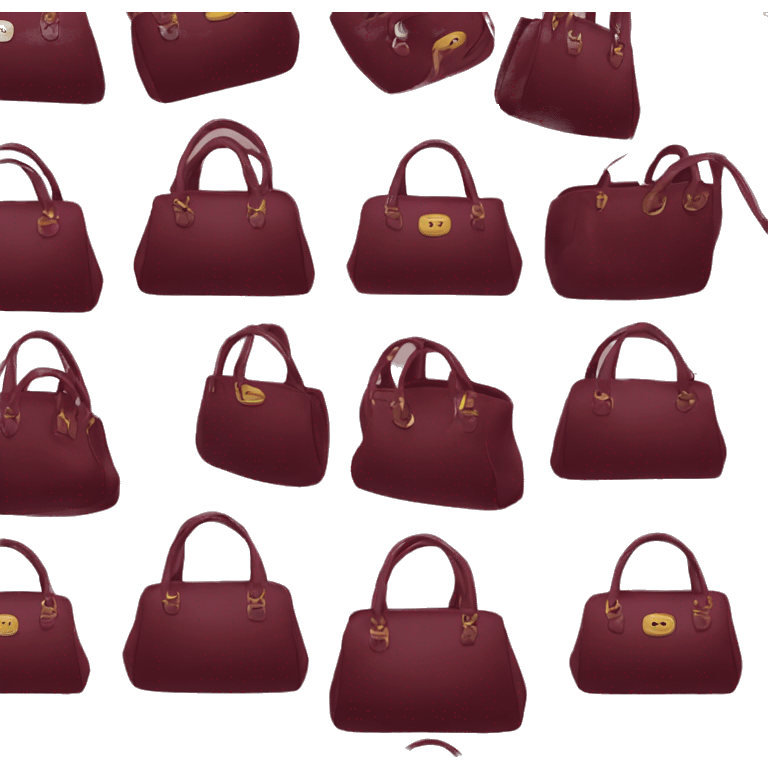 minimalistic burgundy purse channel  emoji