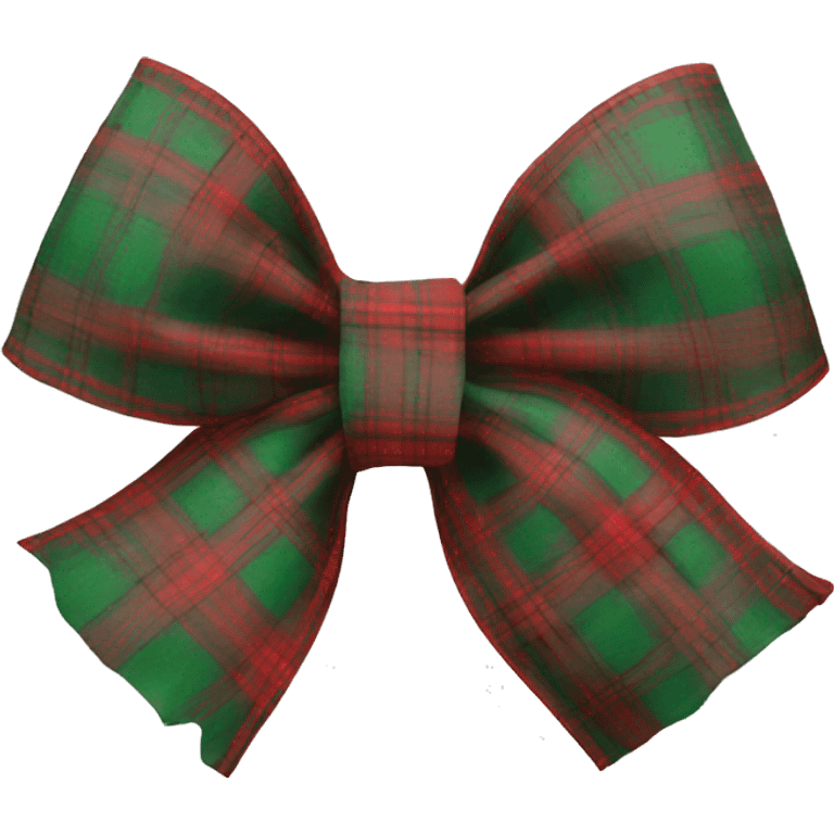 plaid christmas bow  emoji