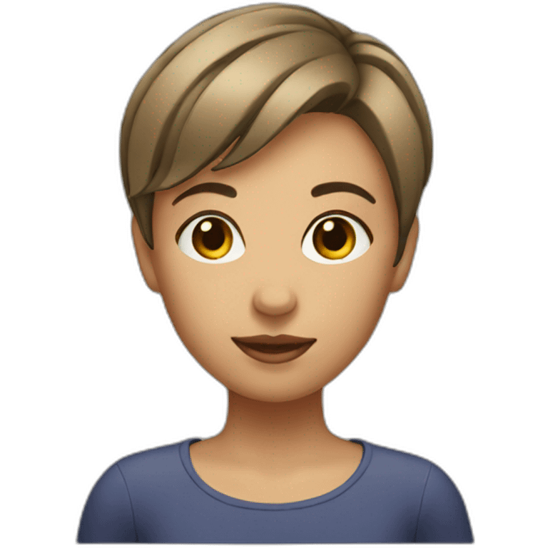 girl with short hair emoji