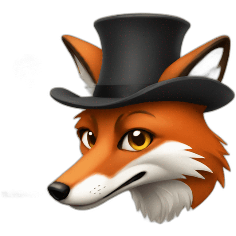 Smoking fox emoji