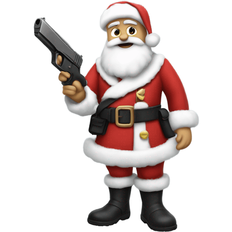 Santa holding a gun emoji