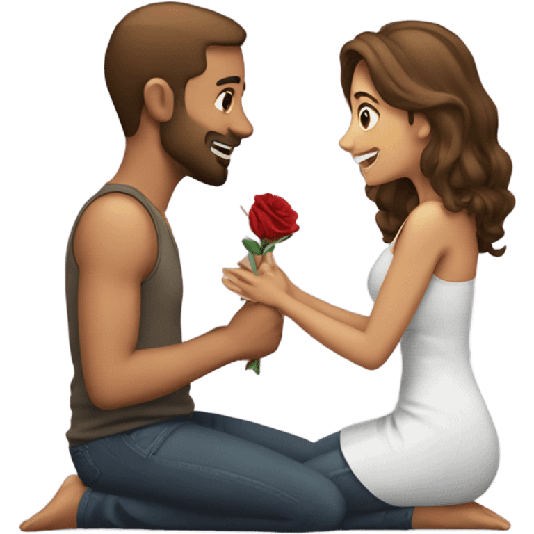 Man proposing to his girlfriend  emoji