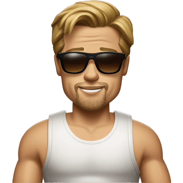 Brad Pitt with sunglass and Tank top emoji