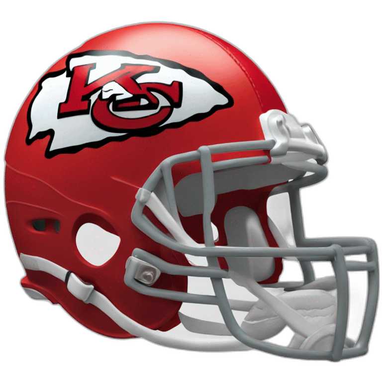 kansas city chiefs red football helmet emoji