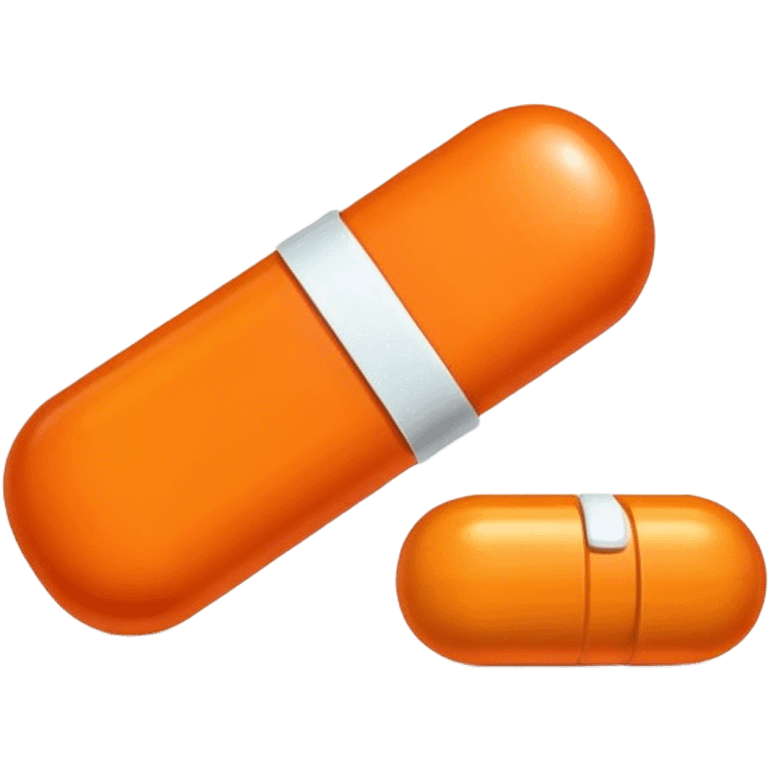 Orange medicine pill emoji