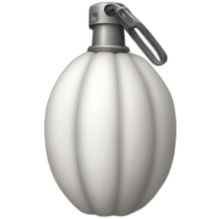 A white Grenade emoji