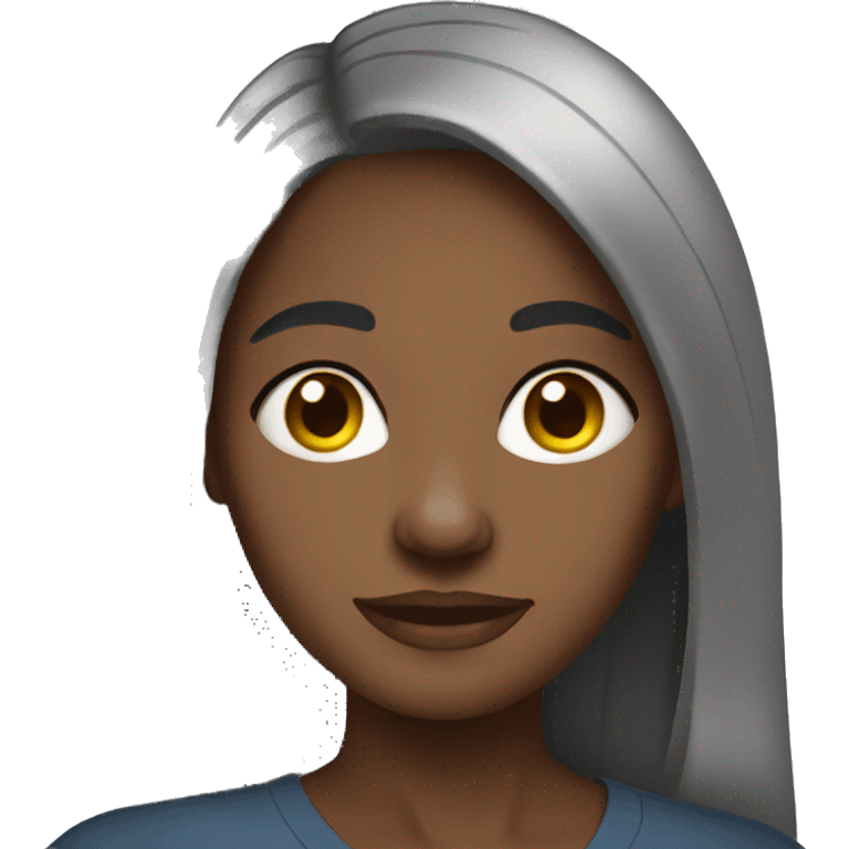 Congolese Woman long hair emoji