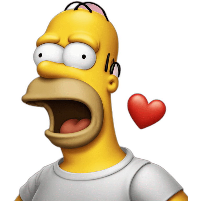 Homer simpson with heart  emoji