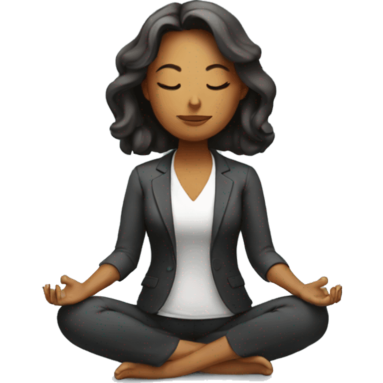 MEDITATING BUSINESS WOMAN emoji