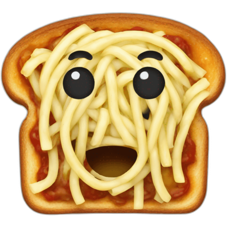 Spaghetti on toast emoji