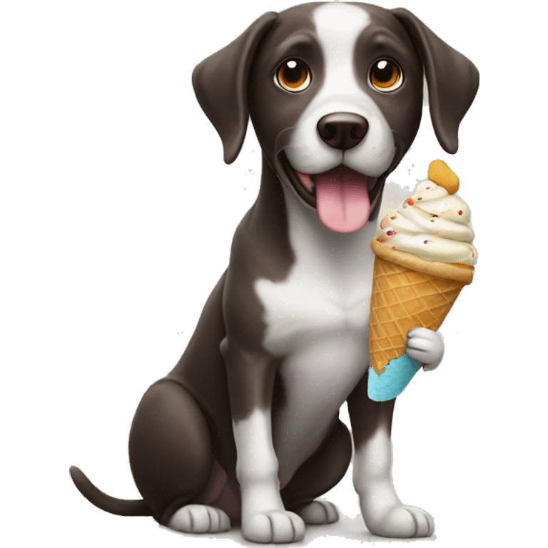 Dog with icecream emoji