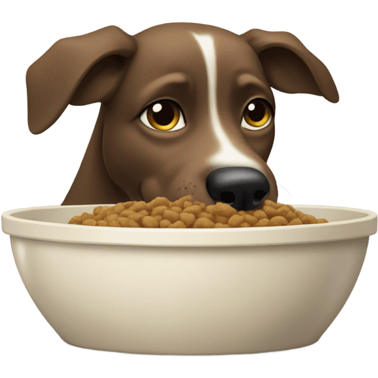 Can you make a dog eating food emoji