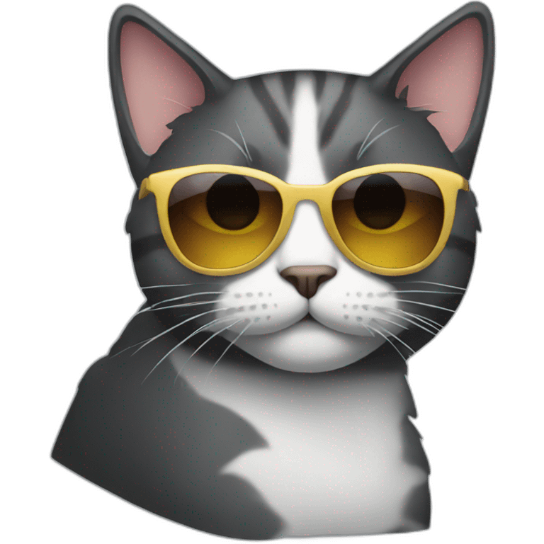 Cat with sunglasses emoji