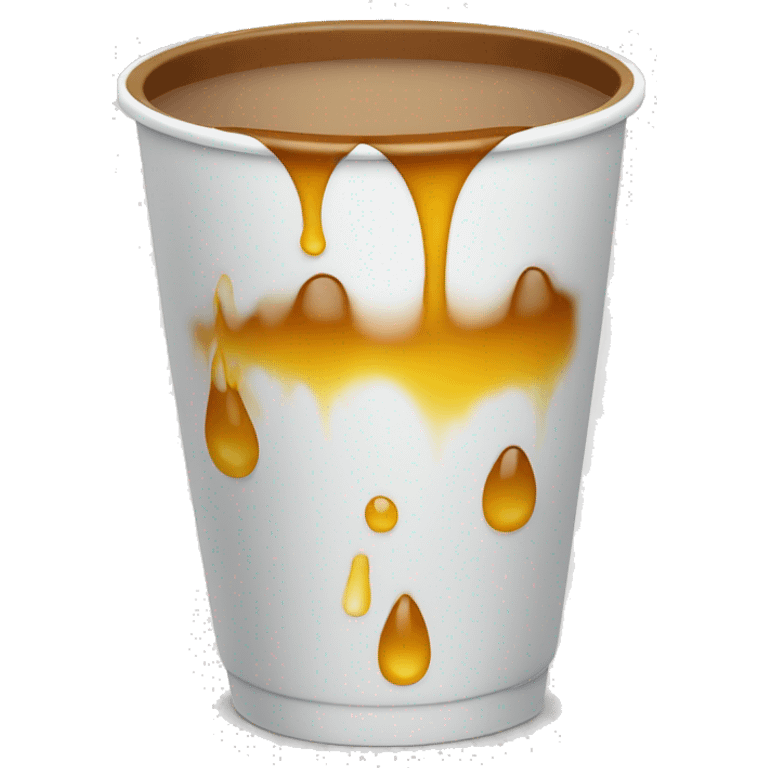 a cup of liquid spilled emoji