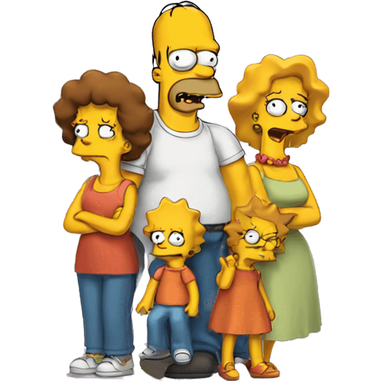 scared simpson family emoji