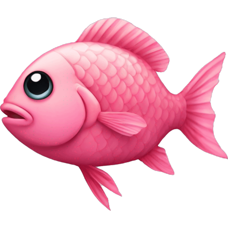 Pink fish  emoji