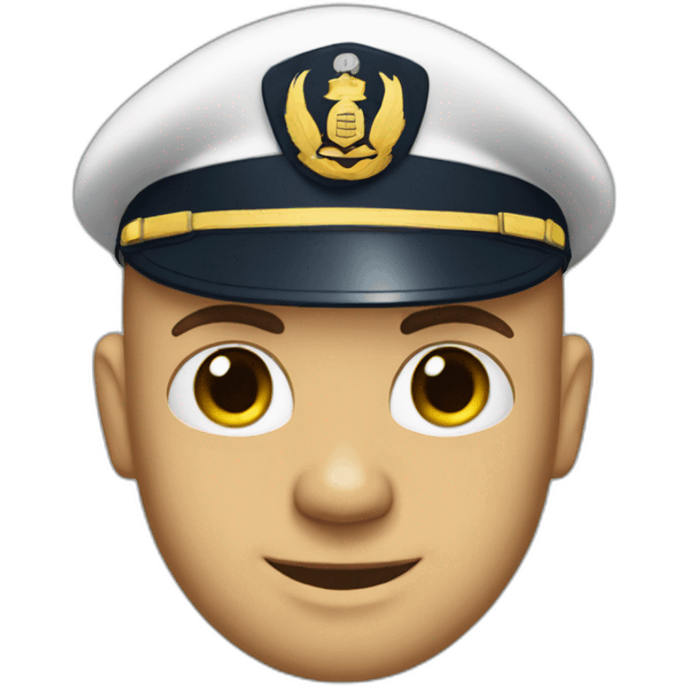 Bald-haired plane captain emoji