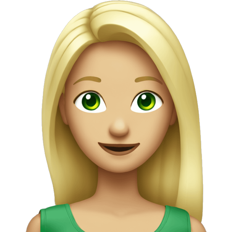 Blond woman green eyes thumbs up emoji