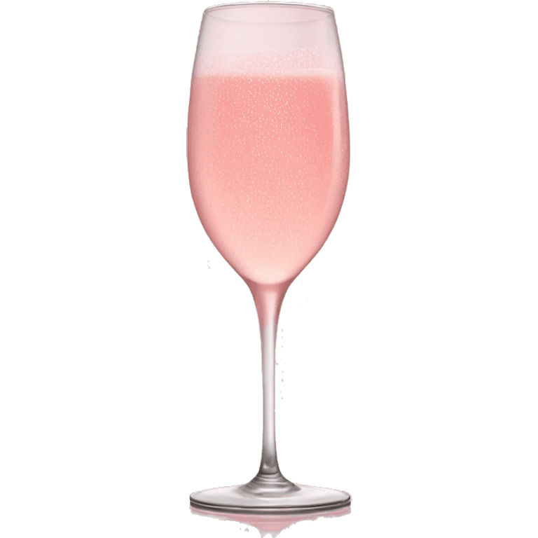 glass of pink champagne on a rose glass emoji