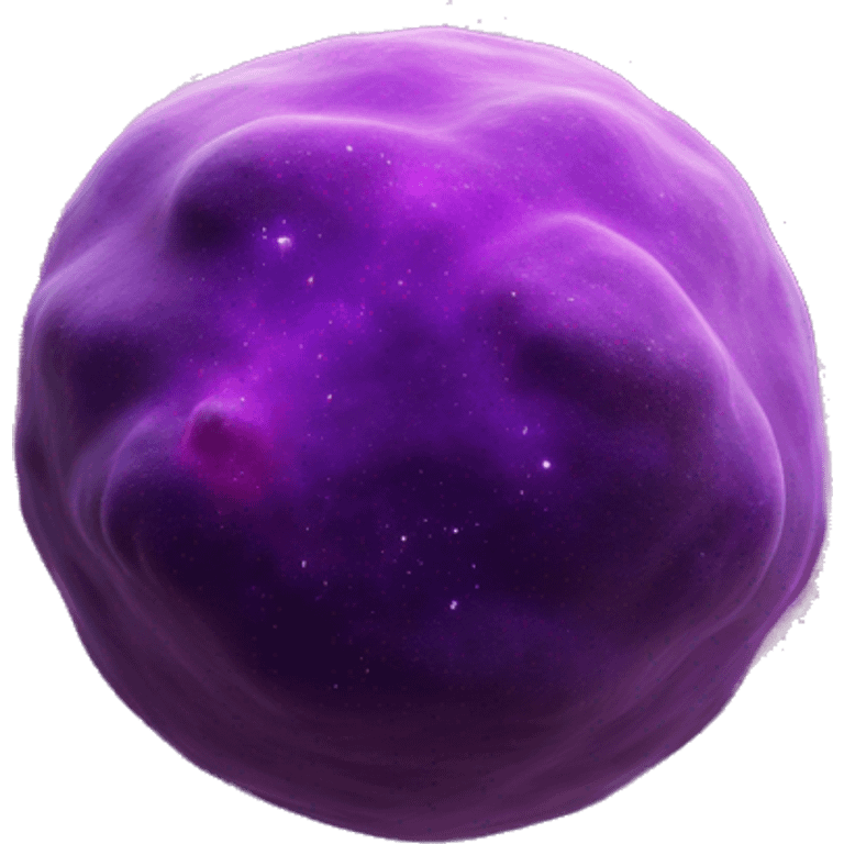 purple 3D highly detailed realistic nebula in cosmic outer space, depth of field, png cutout emoji