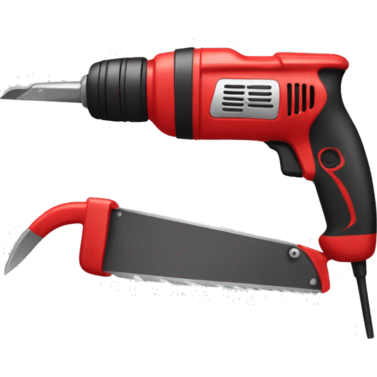 power tools , black and red colors emoji