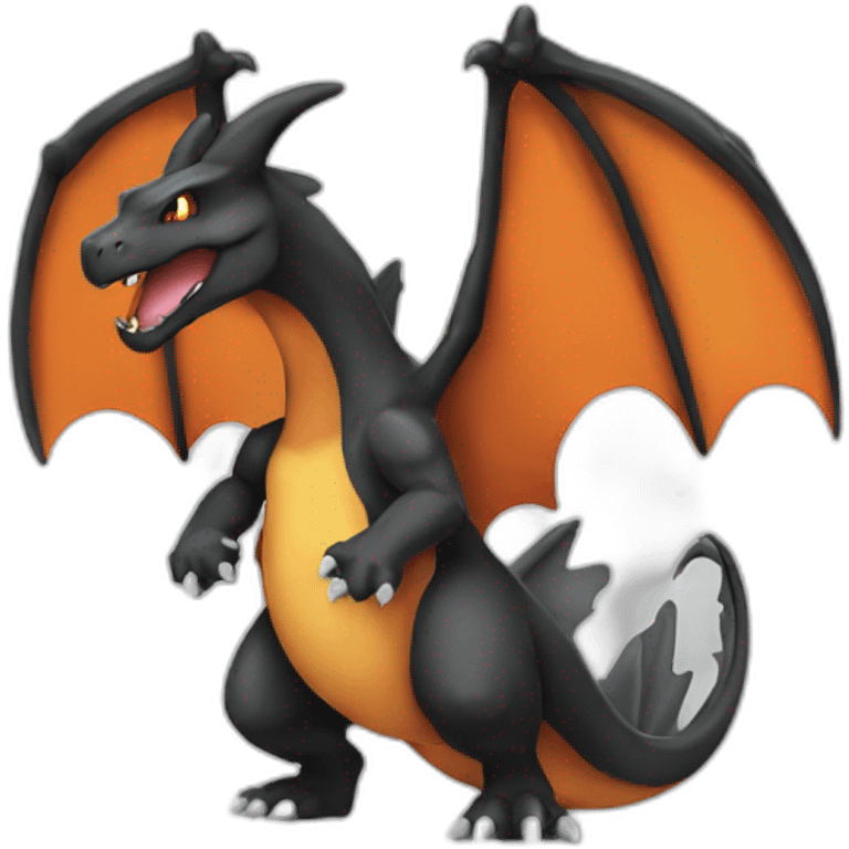 Black charizard emoji