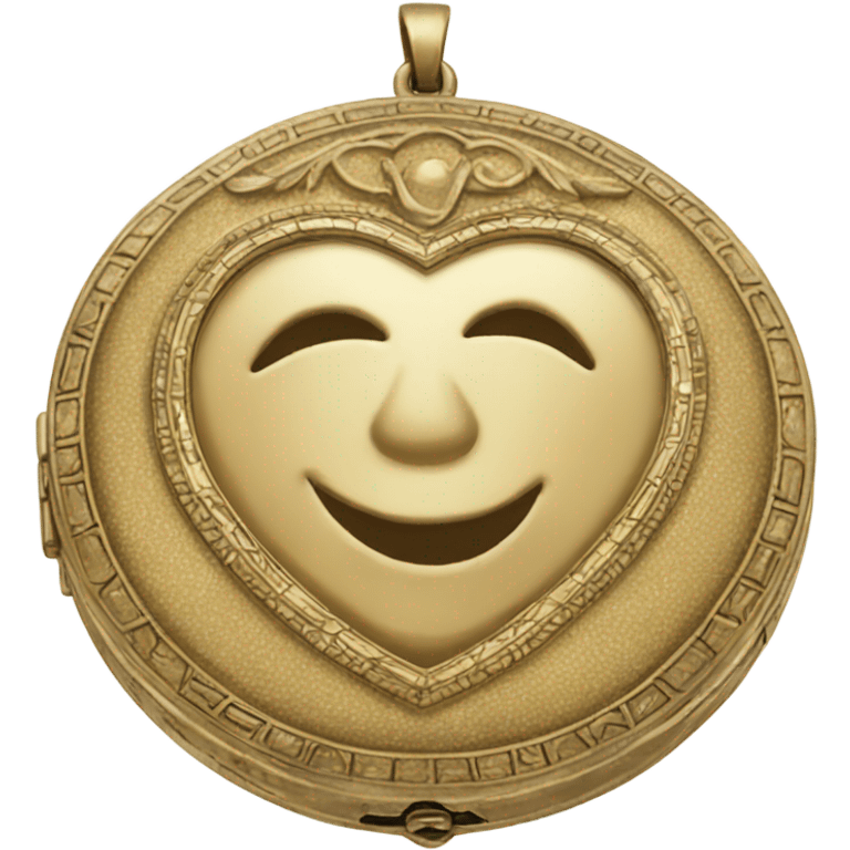 antique gold locket emoji