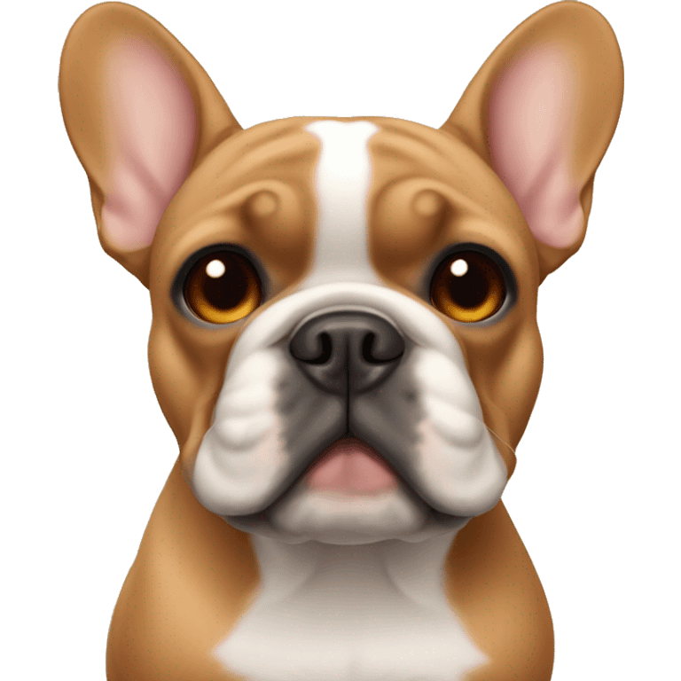 Red fawn French bulldog emoji