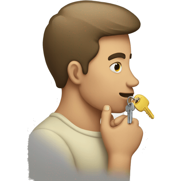 Person smelling their key emoji