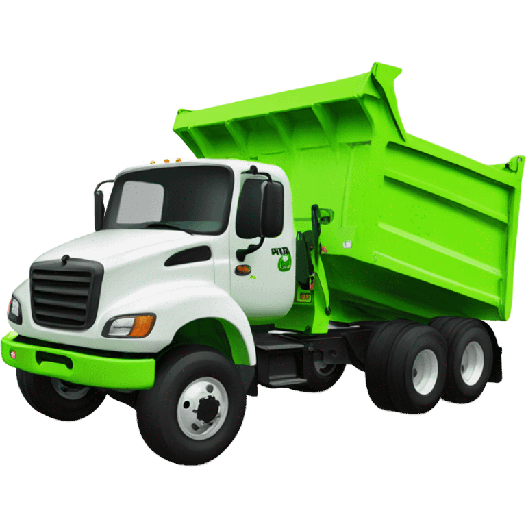 Medium duty dump trailer neon green emoji