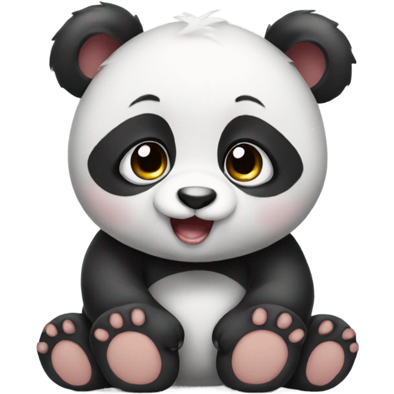 Cute baby panda emoji