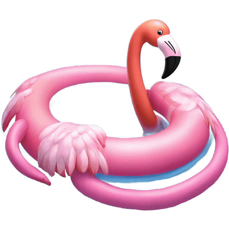 Flamingo pool floaty  emoji